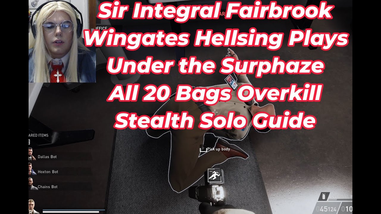 Sir Integra Hellsing Cosplay Payday 3 Under the Surphaze All 20 Bags Overkill Stealth Solo