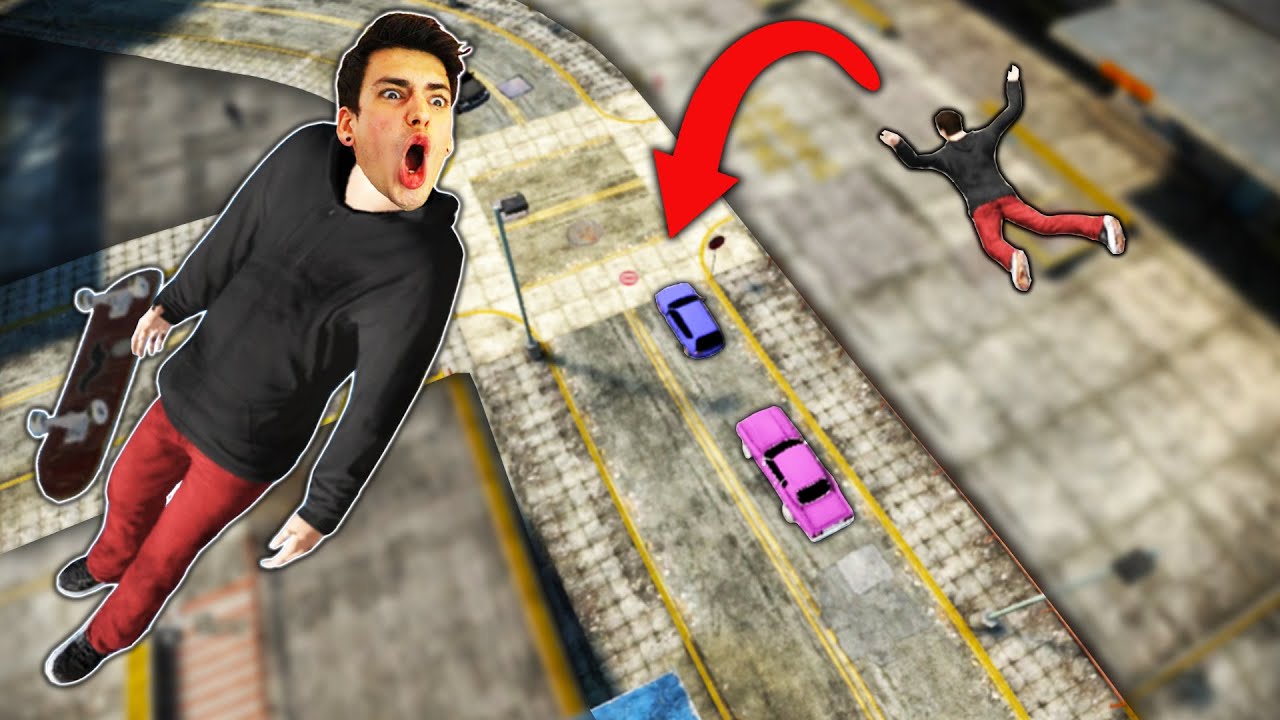 I WENT SKYDIVING INTO TRAFFIC?! (Skate 3)