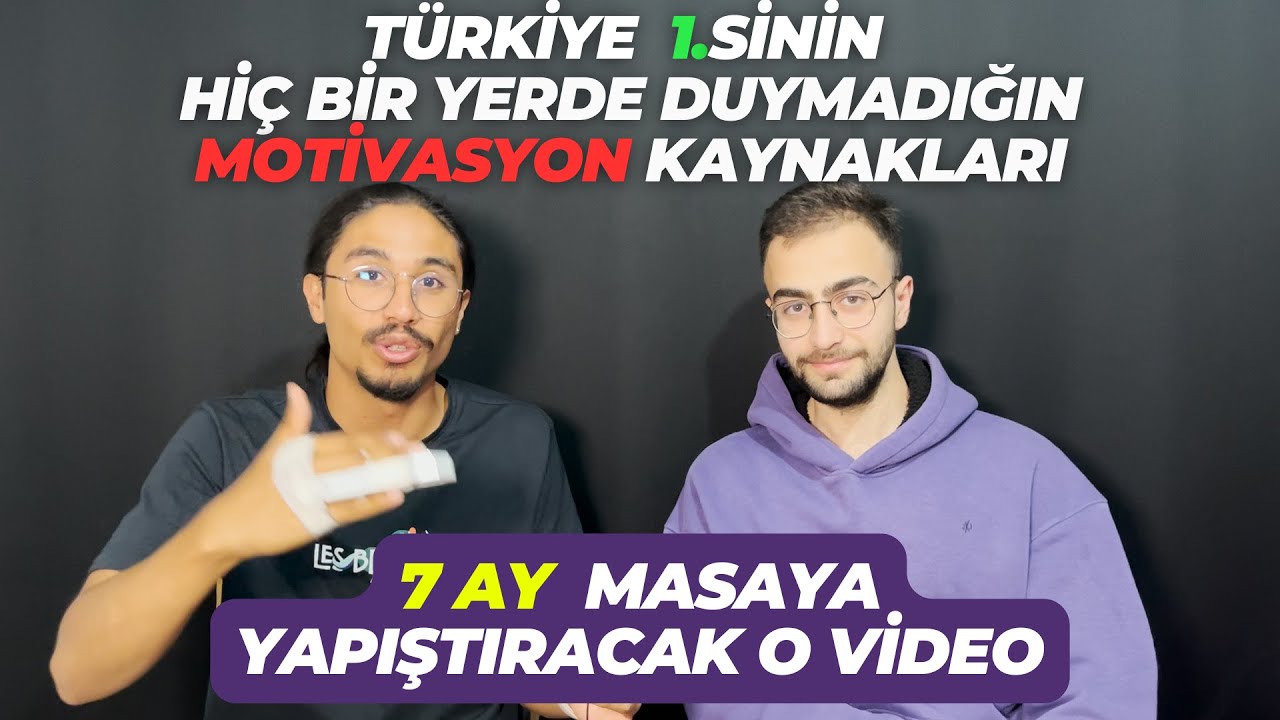 Türkiye 1.sinin Motivasyon Kaynakları |7 AY Masadan Kaldırmayacak #motivation videosu #yks #yks2024