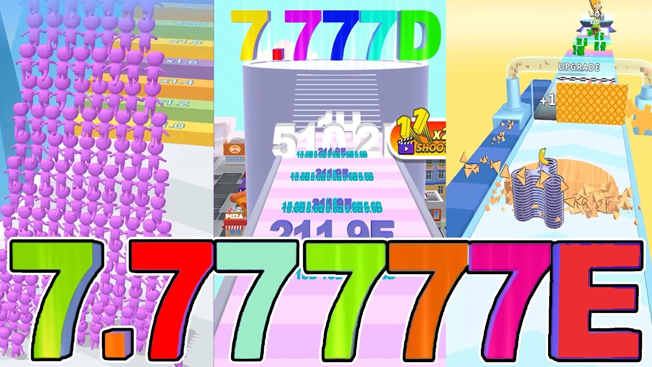 Noob vs Pro vs Hacker Number Merge Run Shooting vs Grinder Run vs Count Masters Ep1