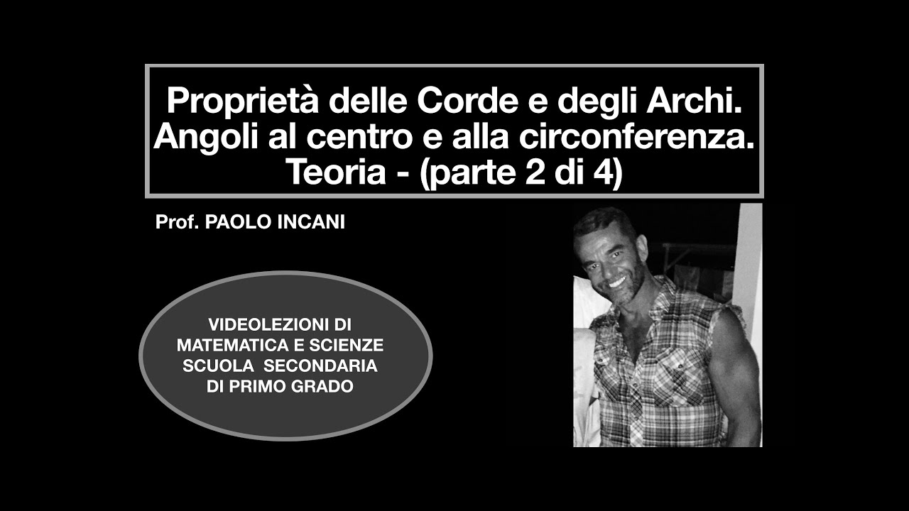 Proprietà degli archi e delle corde. Angoli al centro e alla circonferenza - Teoria (Lezione 2 di 4)