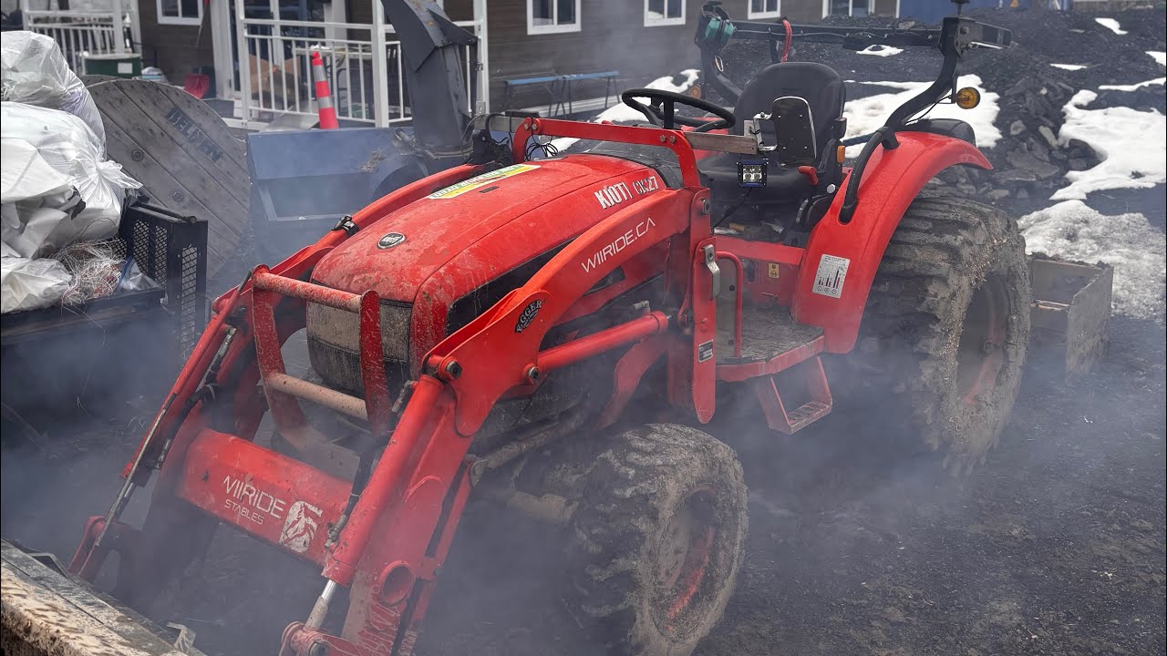 1 hour of digging in the ground on a tractor #kioti #tractor #farming 