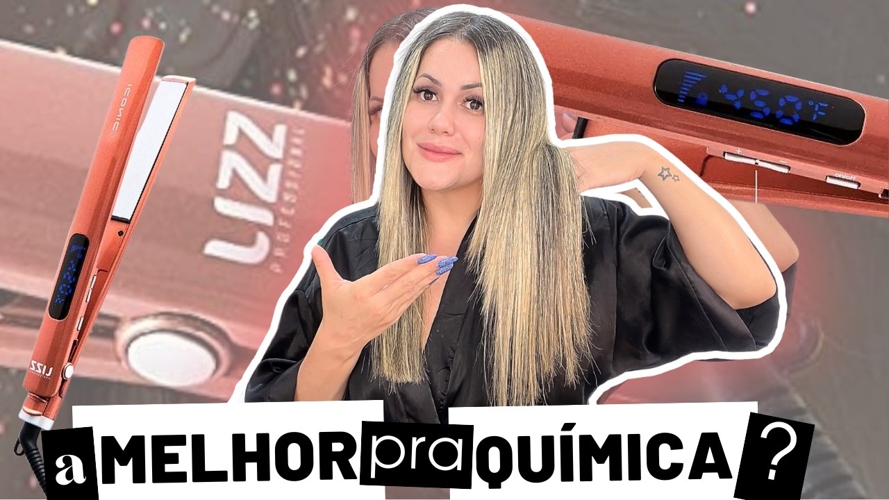 Prancha Alisadora LIZZ Profissional Iconic Titânio | Para Procedimentos Químicos? { CONTA MAIS }
