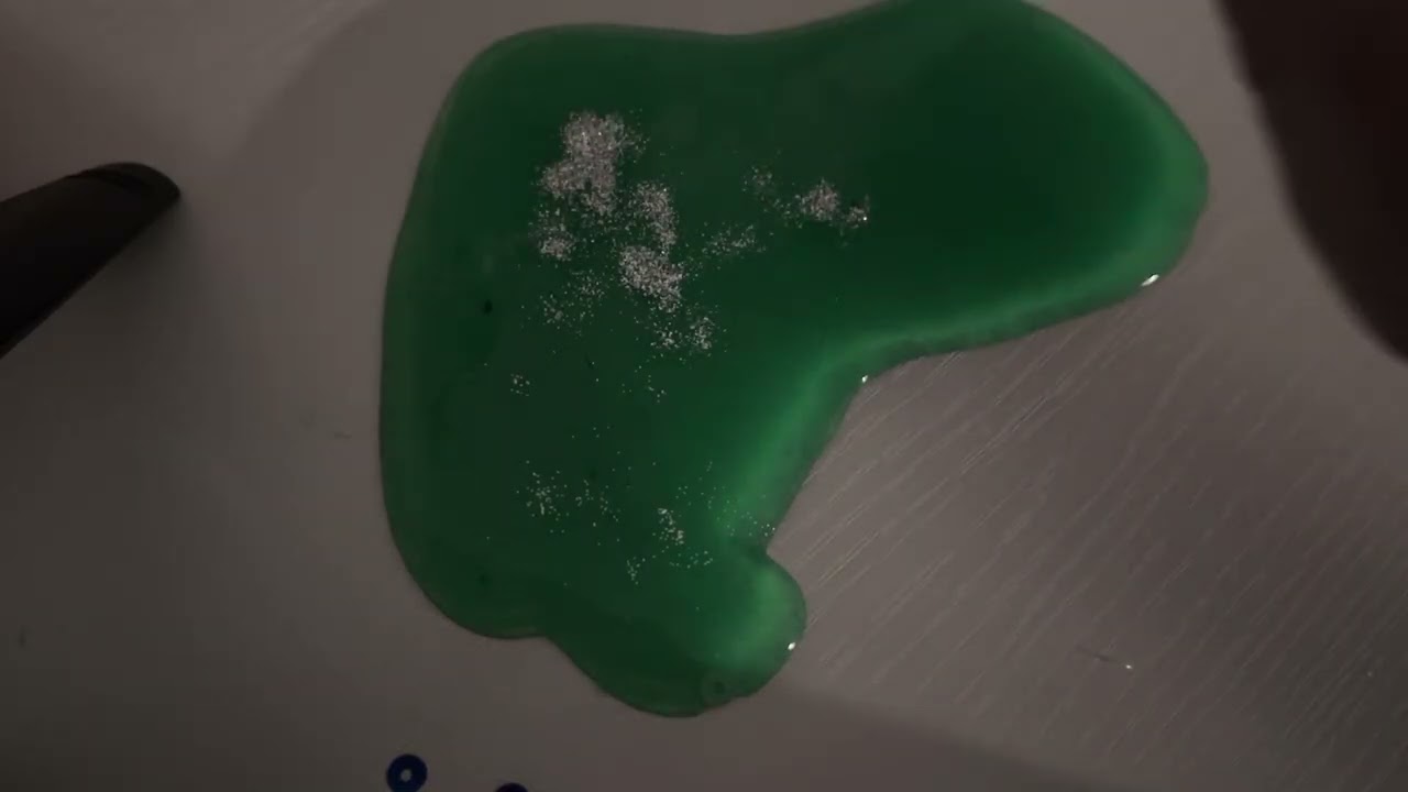 playing with water slime asmr