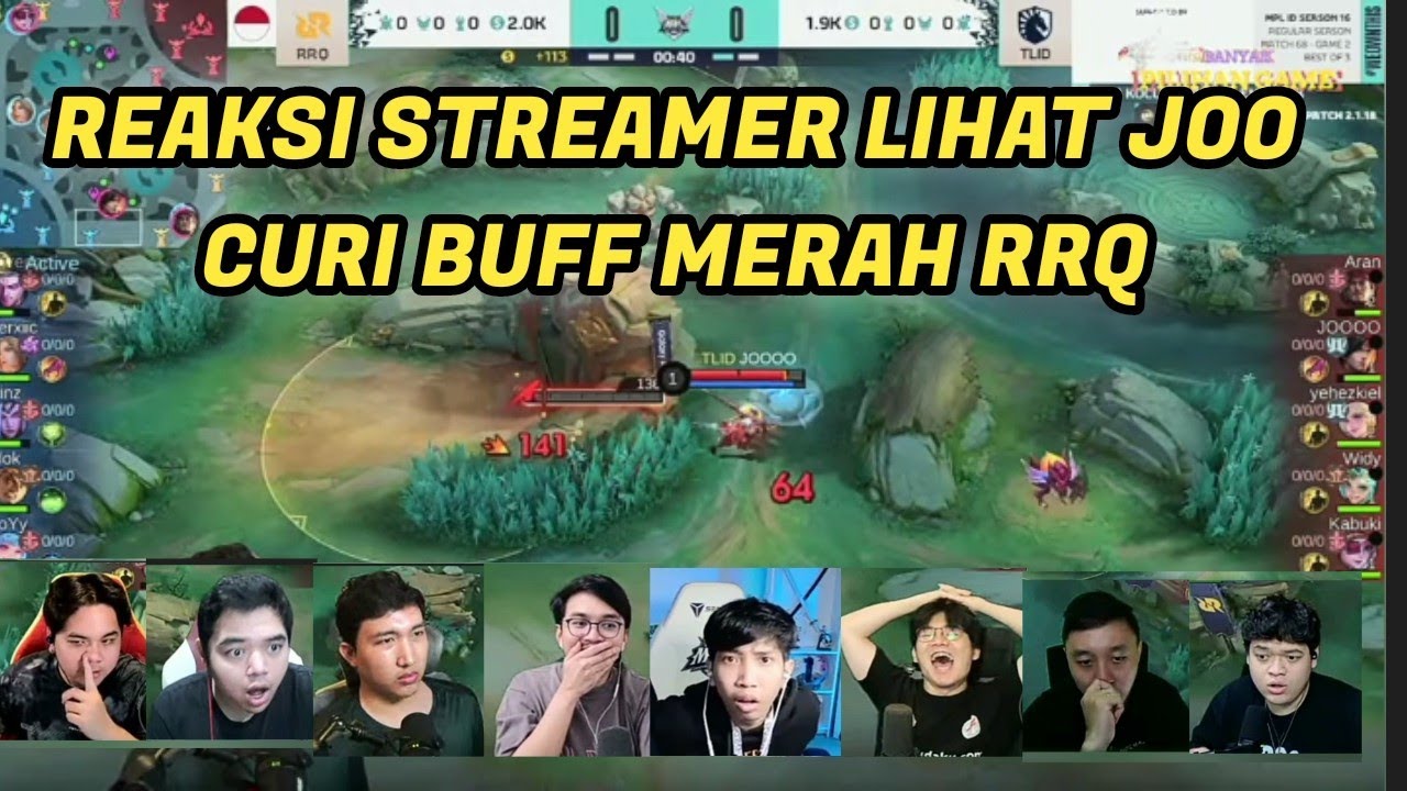 REAKSI STREAMER LIHAT JOO CURI BUFF MERAH RRQ