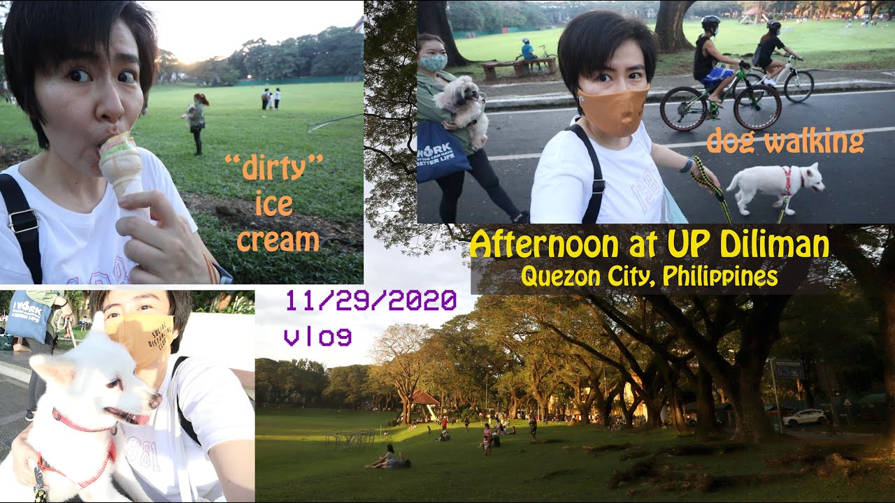 Walking the Dog + Dirty Ice Cream (Pinoy sorbetes) at UP Diliman, Quezon City, Philippines vlog