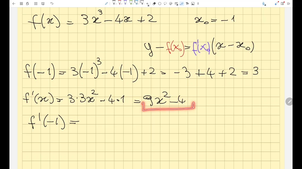 2.a Determinazione della tangente al grafico in un suo punto 