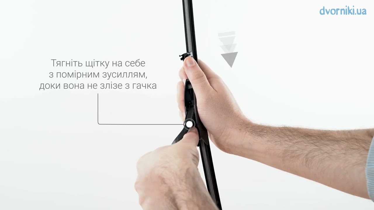 Як поміняти двірники Denso Flat hook / гачок