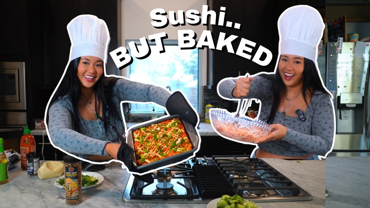 COOKING WITH KAI: My First Sushi Bake! 🍣