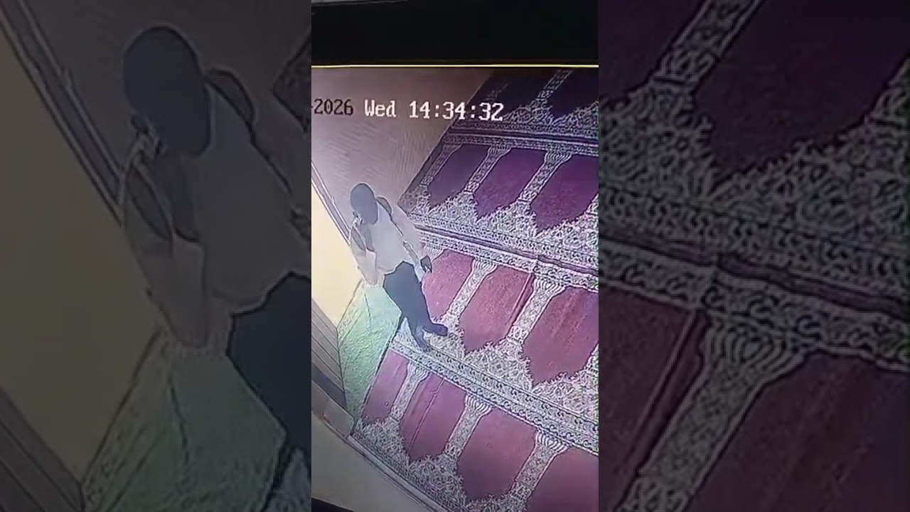 mwizi aiba kisanduku cha sadaka msikitini