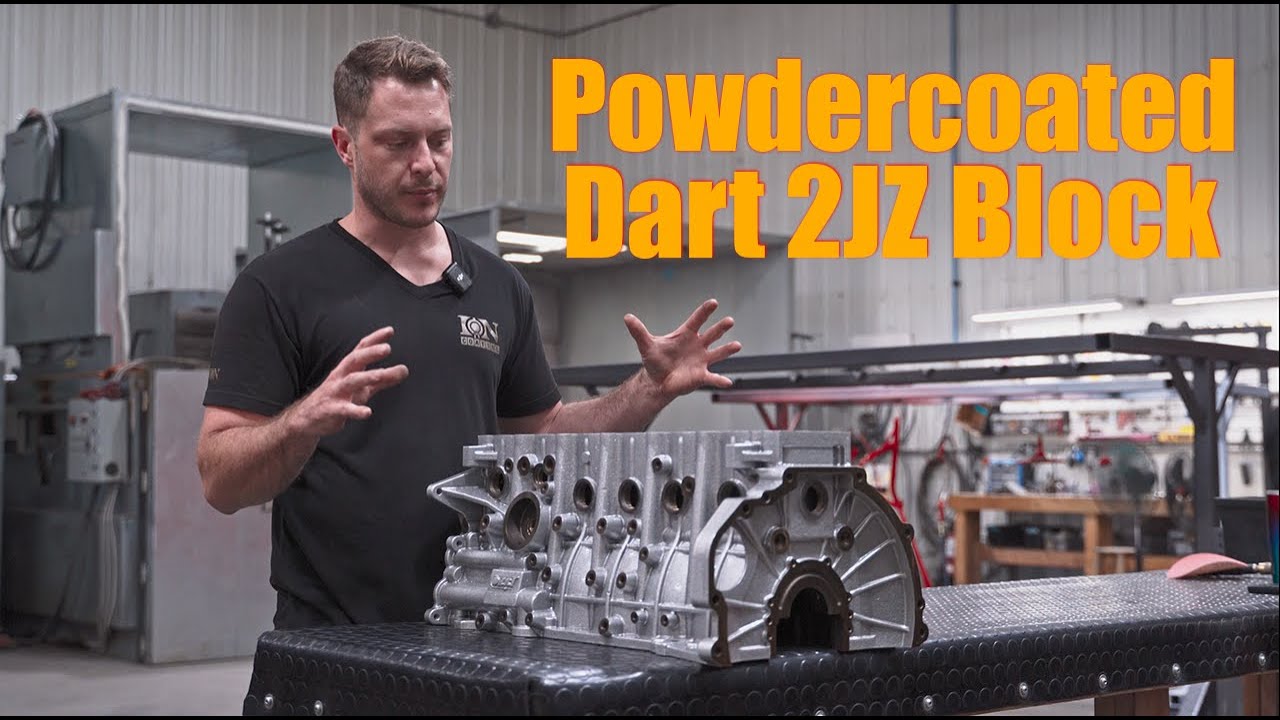 Powdercoating our Dart 2JZ Block!!!