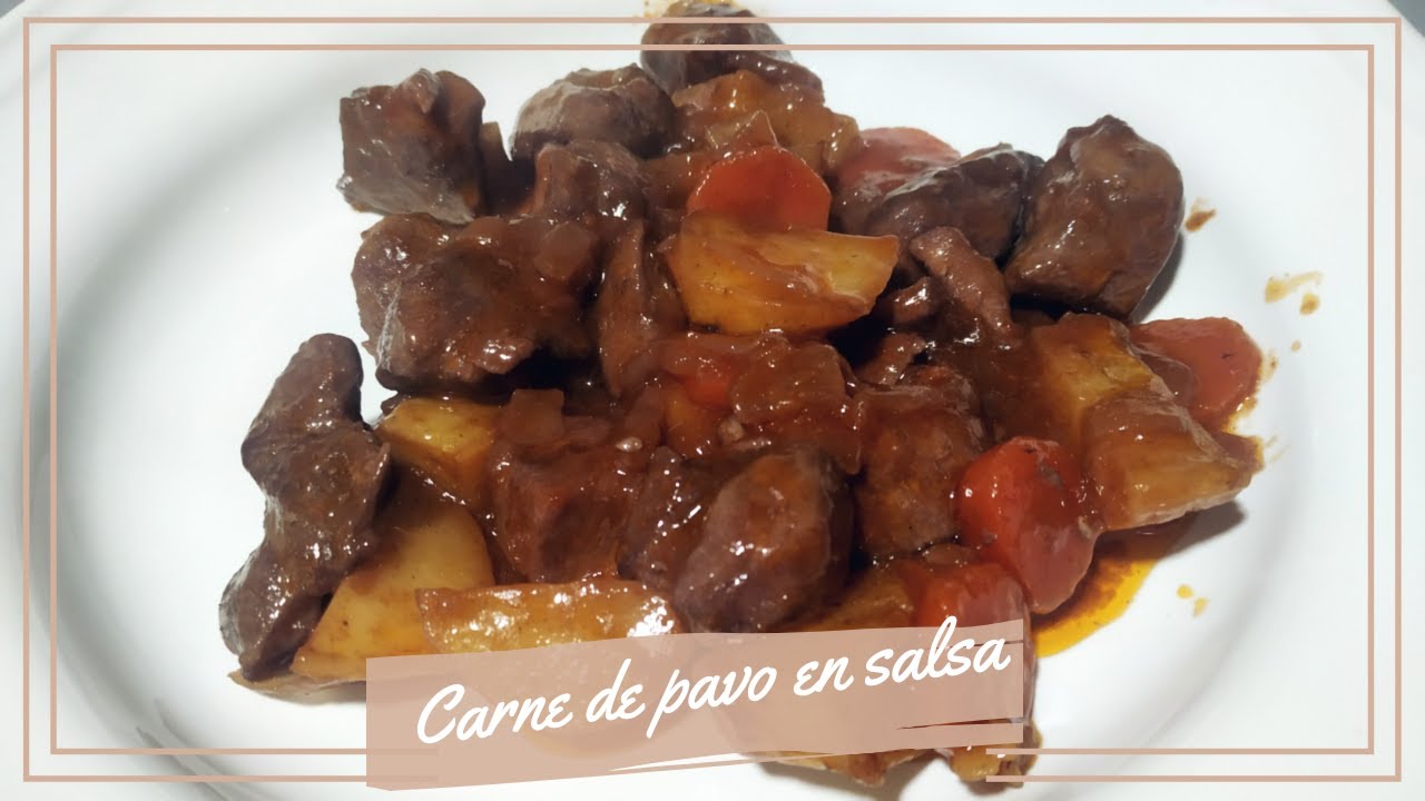 CARNE de PAVO GUISADA en SALSA con PATATAS | RIQUÍSIMO