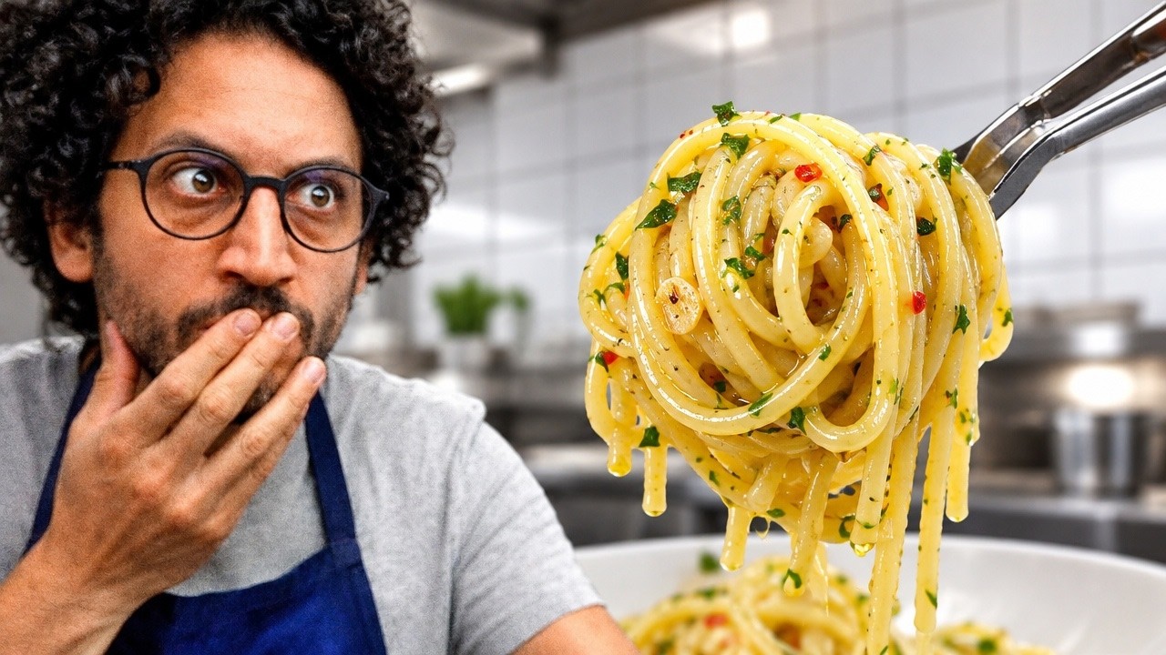 Итальянский шеф-повар ИЗМЕНИЛ МОЙ МИР, предложив «простую» пасту (Aglio e Olio от Лучиано Моносилио)
