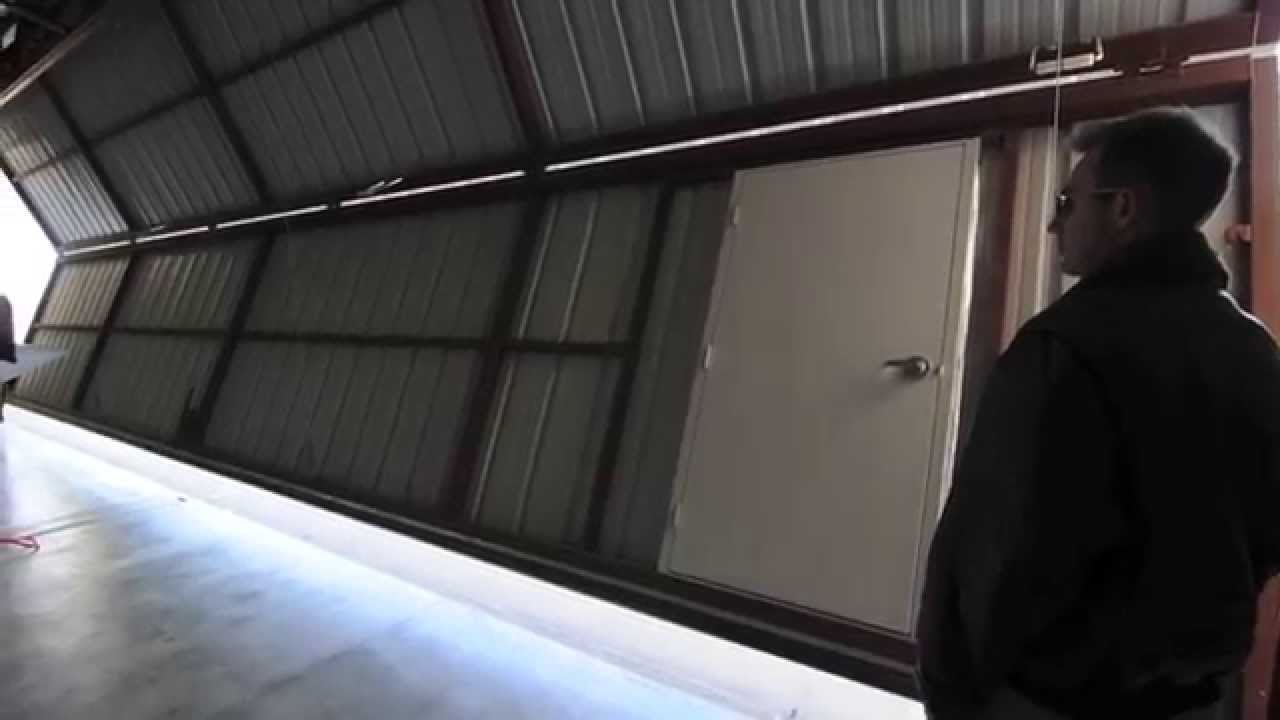 Opening Airplane Hanger Door