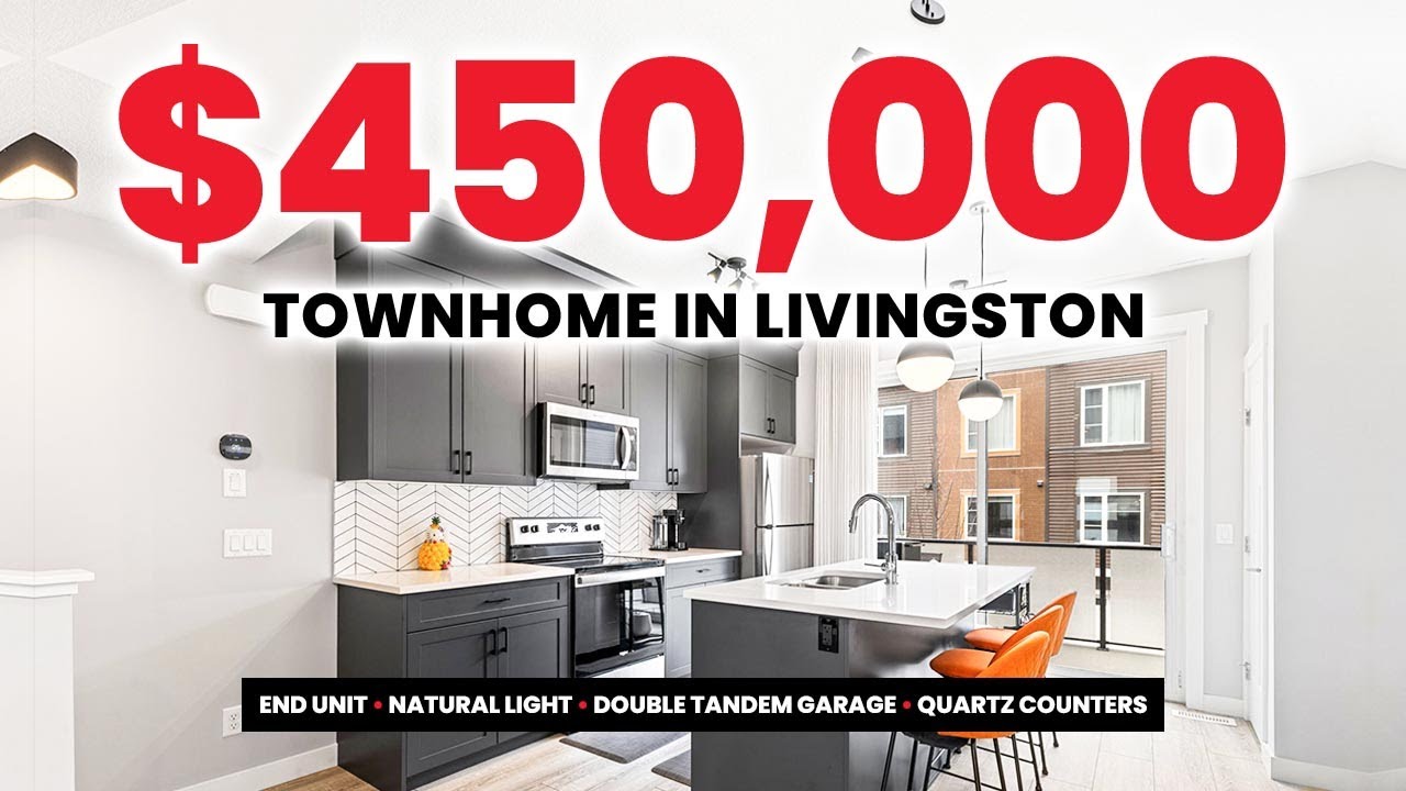 Tour This Upgraded Livingston Townhome in Calgary NW (Natural Light + Huge Balcony!)