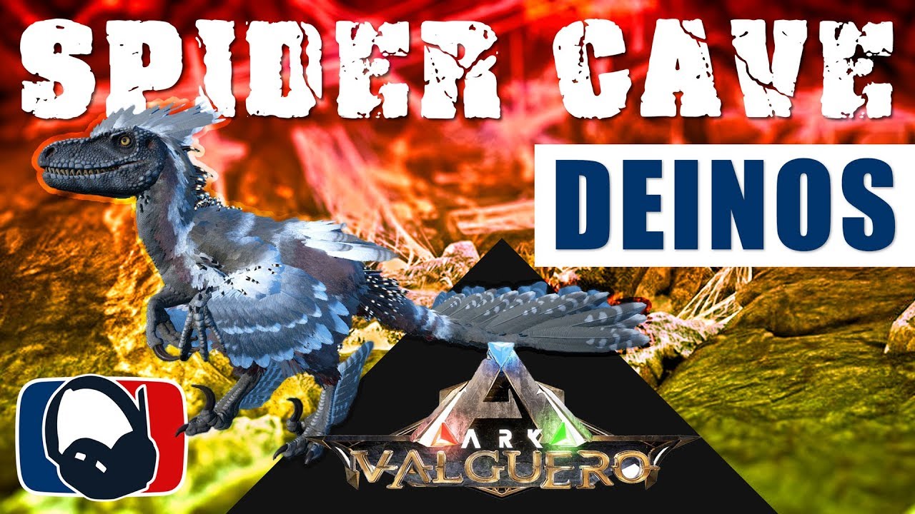 Valguero Spider Cave DEINO RAID! - ARK