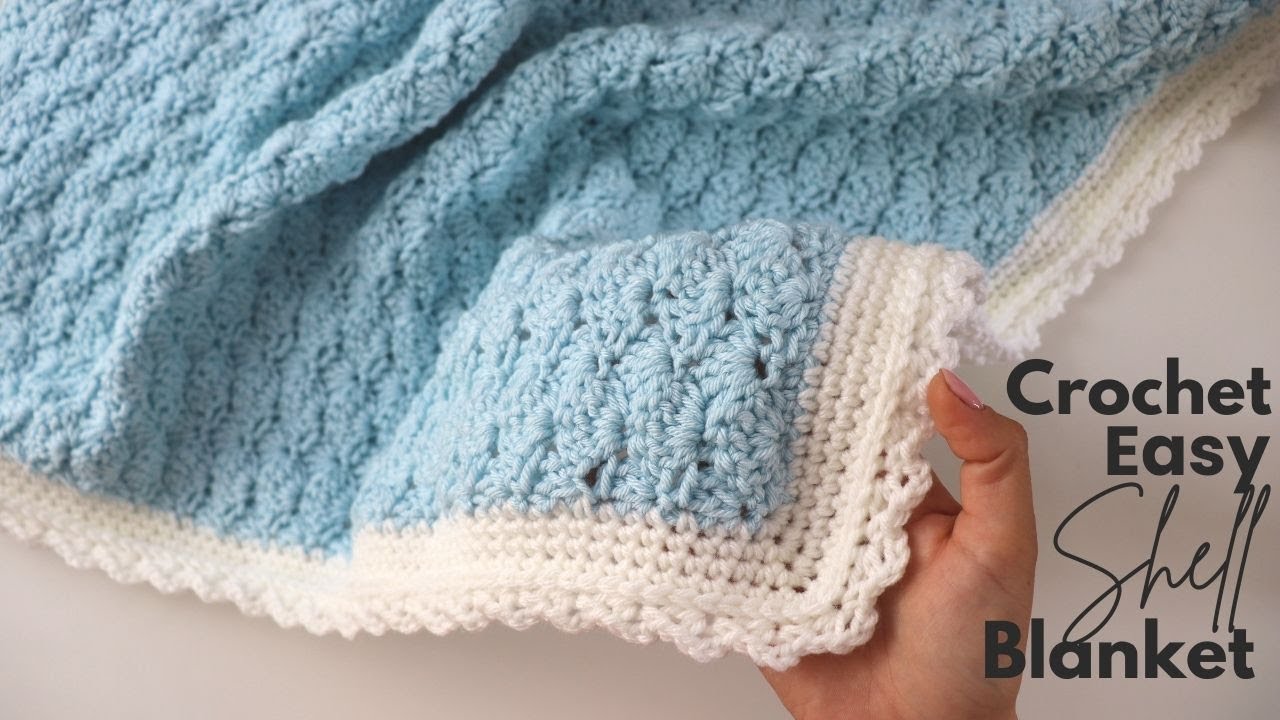 Crochet Easy Shell Stitch Blanket / Beginner Friendly Tutorial