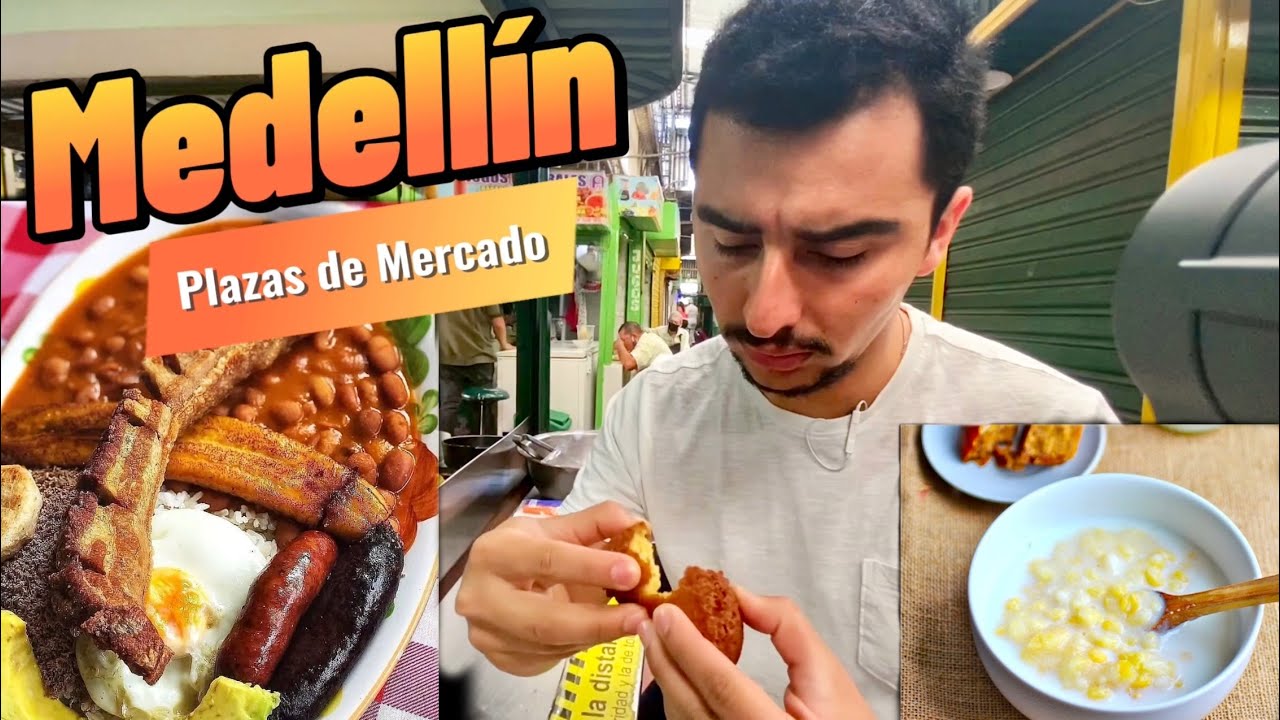 Comiendo delicioso en Plazas mercado Medellín
