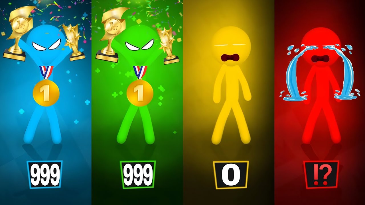 Stickman Party 1 2 3 4 Players - Tournament Cup Gameplay - MiniGames Update