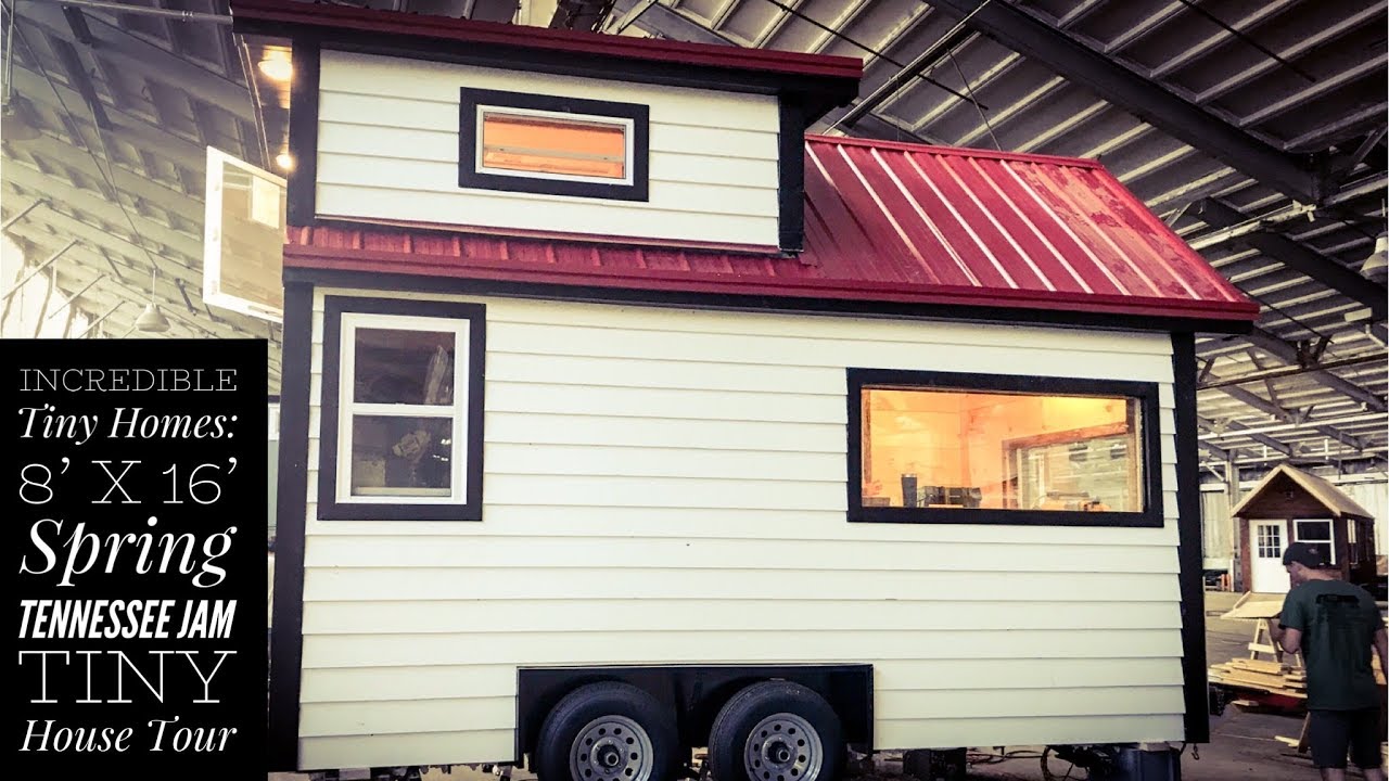 Incredible Tiny Homes: 8' x 16' Spring Tennessee Jam Tiny House Tour