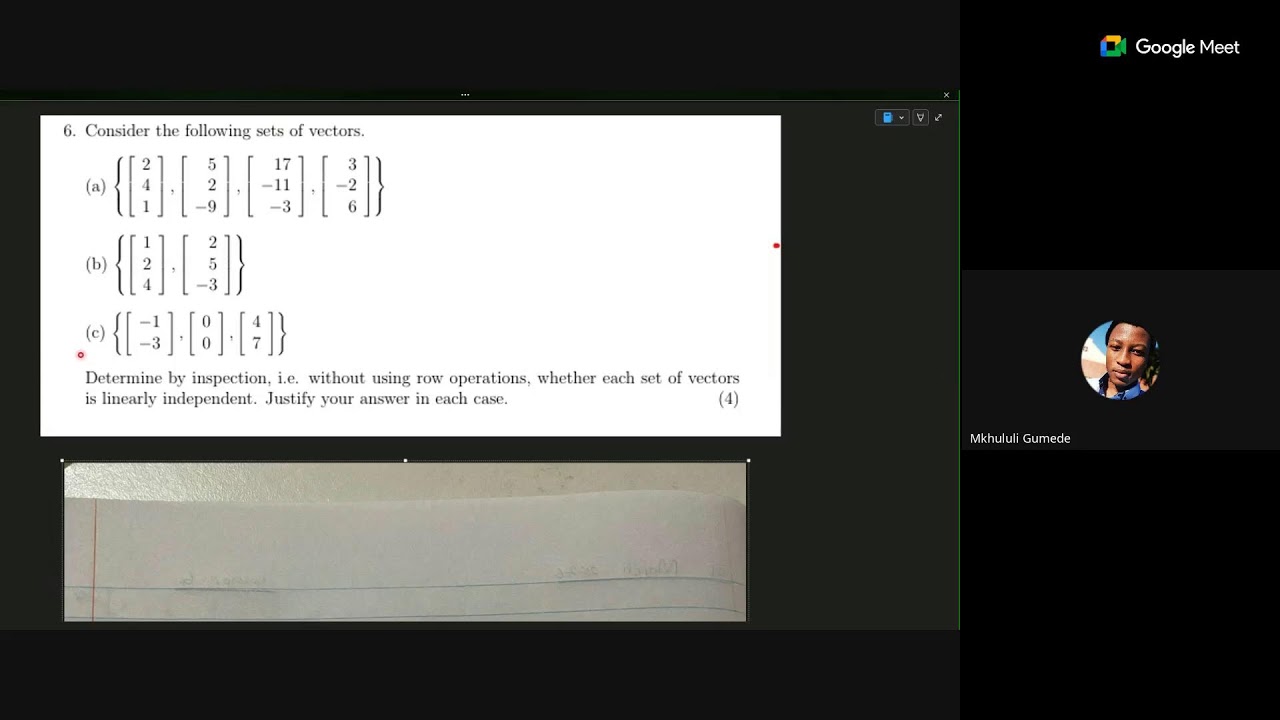 Applied Mathematics 1A - Session 6