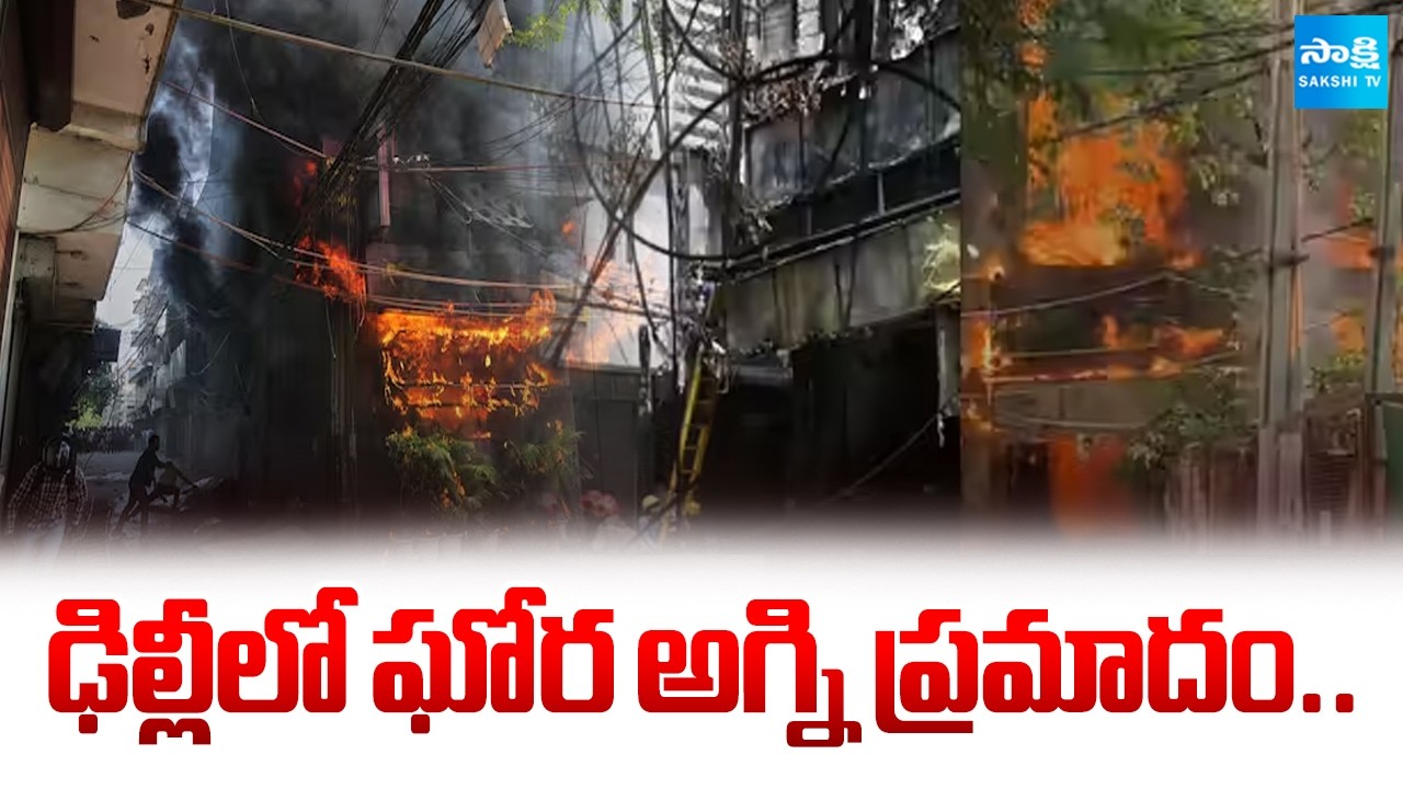 Massive Fire Breaks Out At Restaurant In New Delhis Malviya Nagar | Sakshi Tv