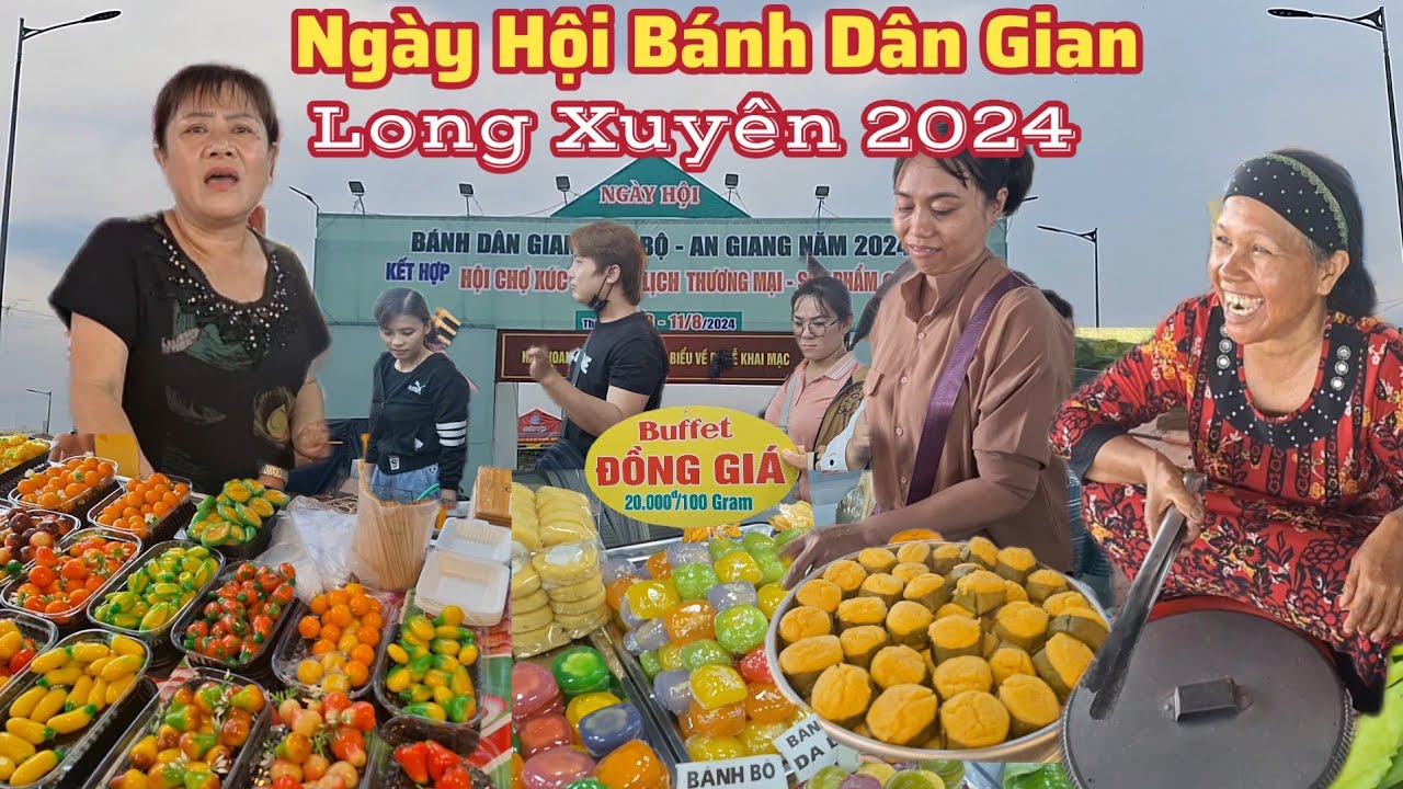 Sôi động lễ hội bánh dân gian nam bộ tại thành phố Long Xuyên An Giang