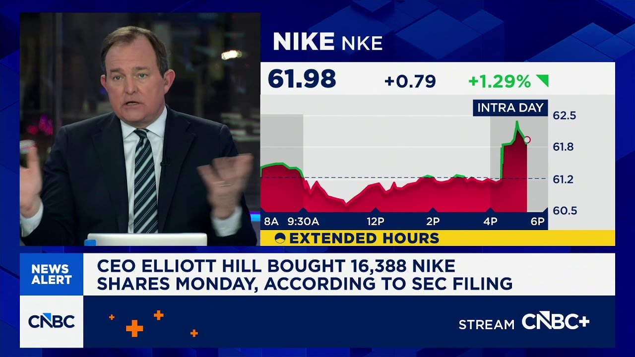 Nike CEO Elliott Hill bought 16,388 Nike shares on Monday according to SEC filing