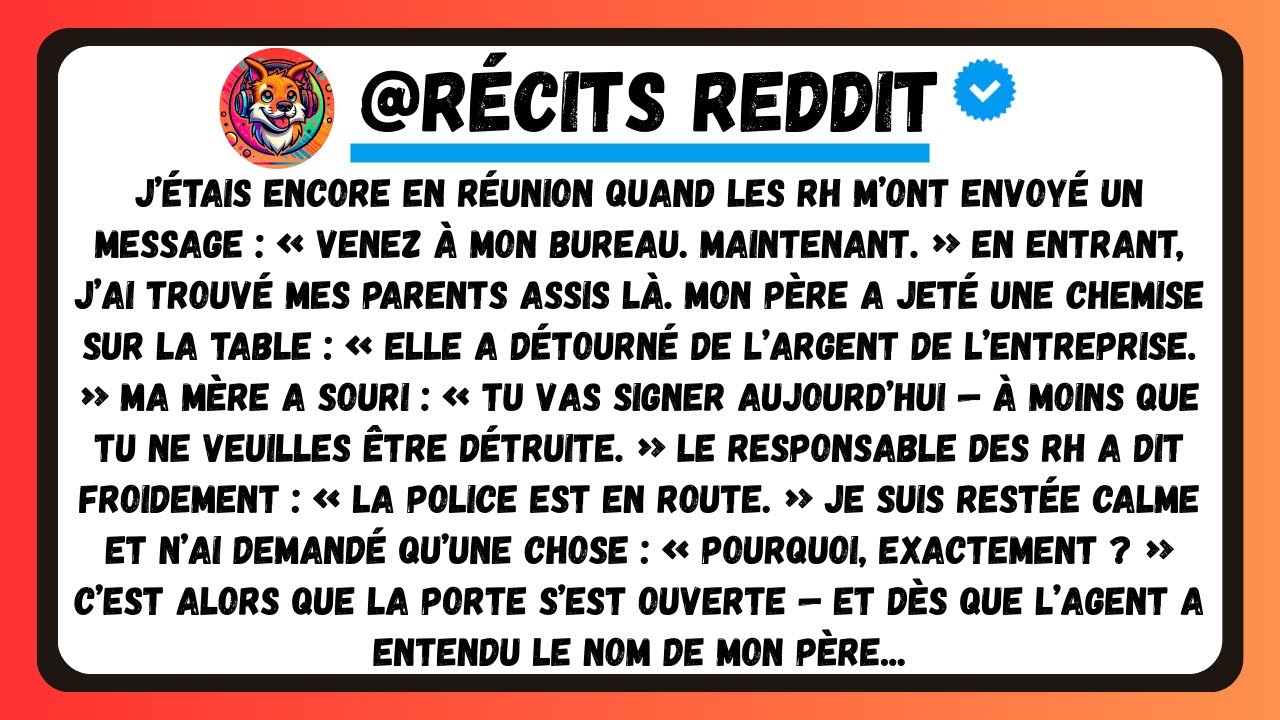 La Police M’Attendait Au Travail — Mes Parents M’Avaient Dénoncée Avec Des Mensonges Et…