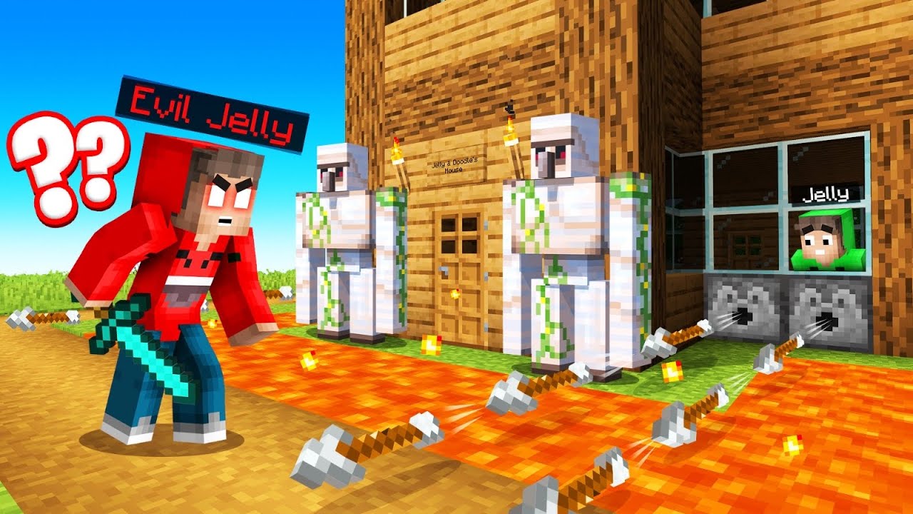 Защита Дудл Тауна от ЗЛОГО ЖЕЛЕЙ... (Minecraft)