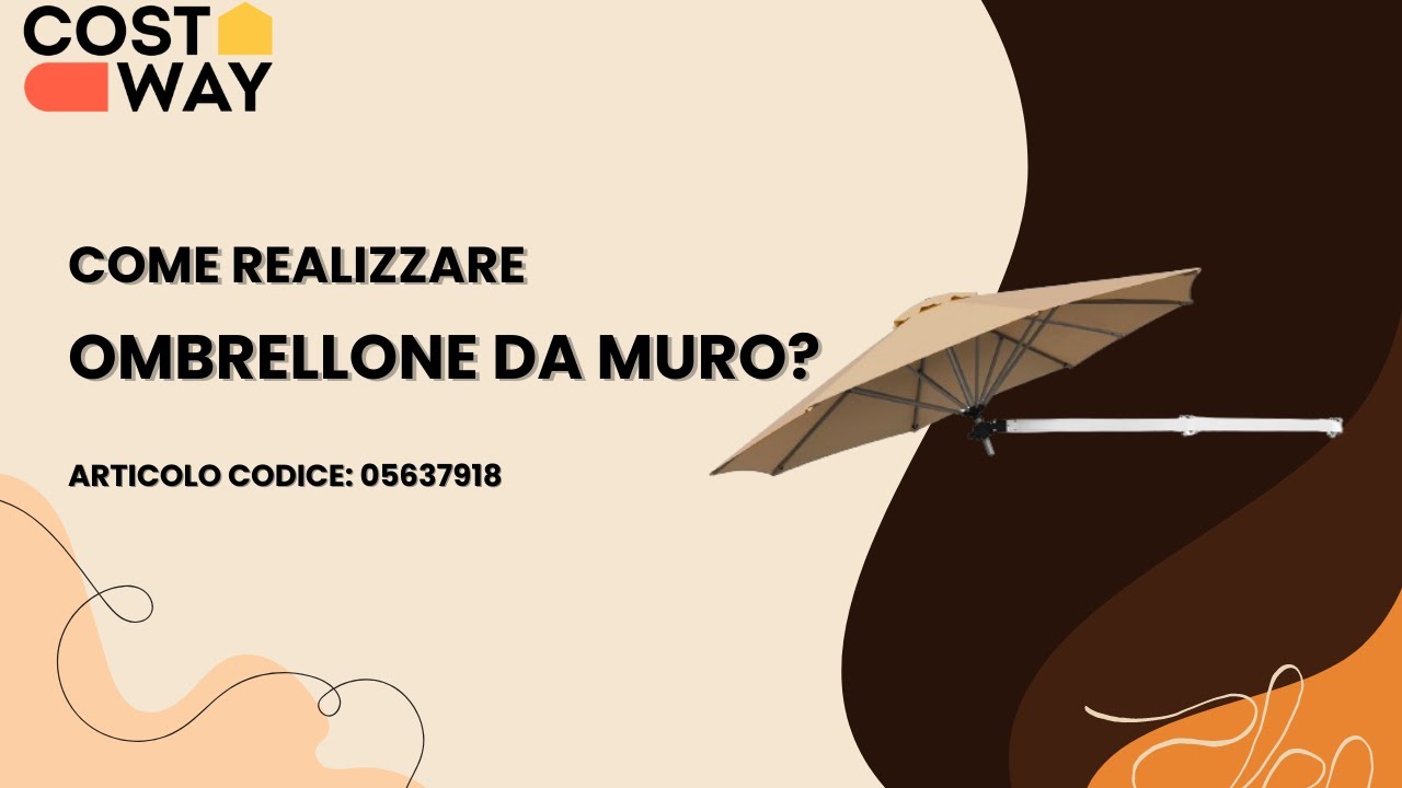 Come realizzare questo ombrellone decentrato da parete?