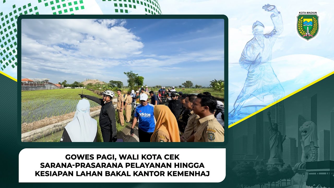 Gowes Pagi, Wali Kota Cek Sarana-Prasarana Pelayanan hingga Kesiapan Lahan Bakal Kantor Kemenhaj