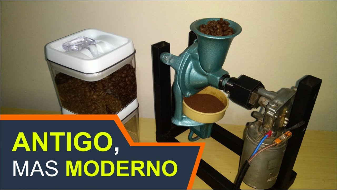 Coloquei um motor no moedor de café manual