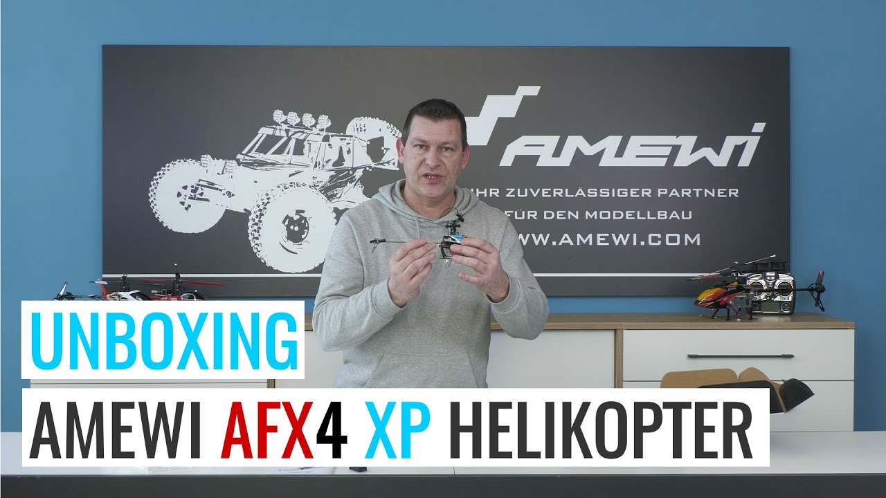 Amewi AFX4 XP Single Rotor Helikopter Unboxing & Erklärung