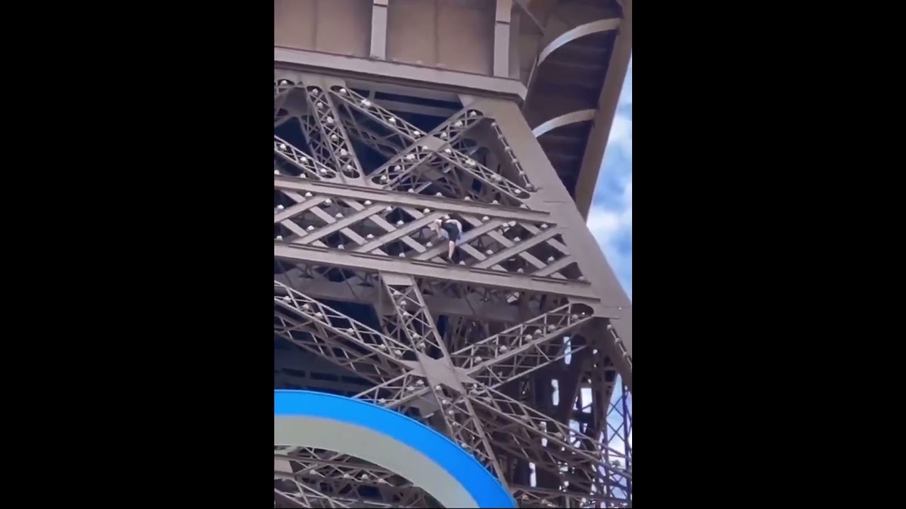 Drunk British man climbs Eiffel Tower during 2024 Olympics
