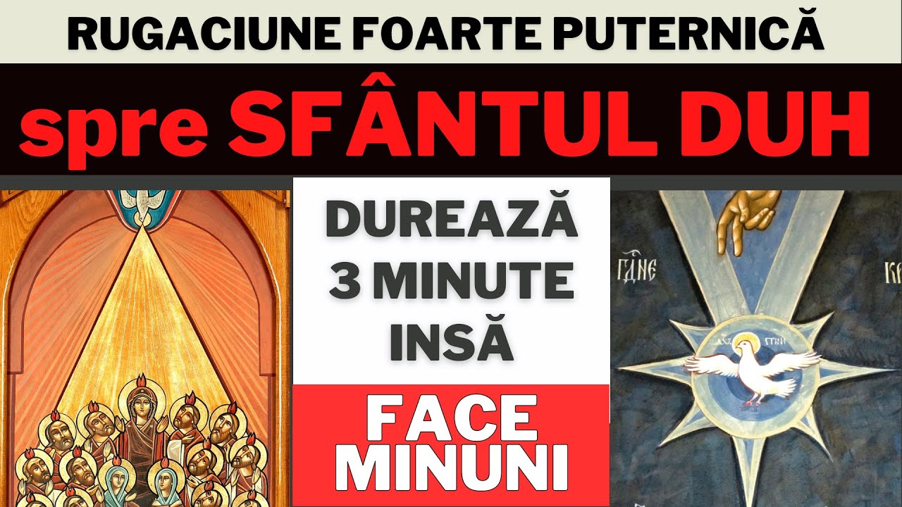 Cea Mai Puternică Rugăciune Catre Sfantul Duh ( AJUTA IMEDIAT)