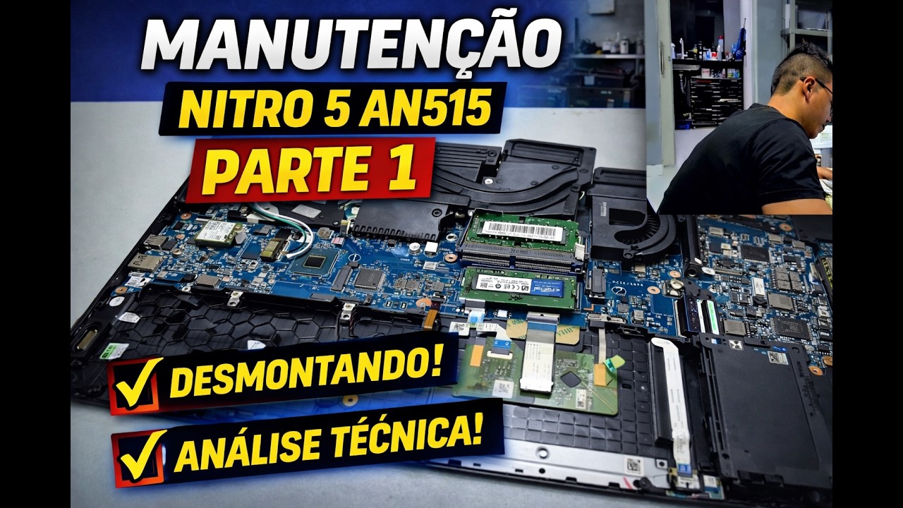 Manutenção Preventiva Acer Nitro 5 AN515- PARTE 1