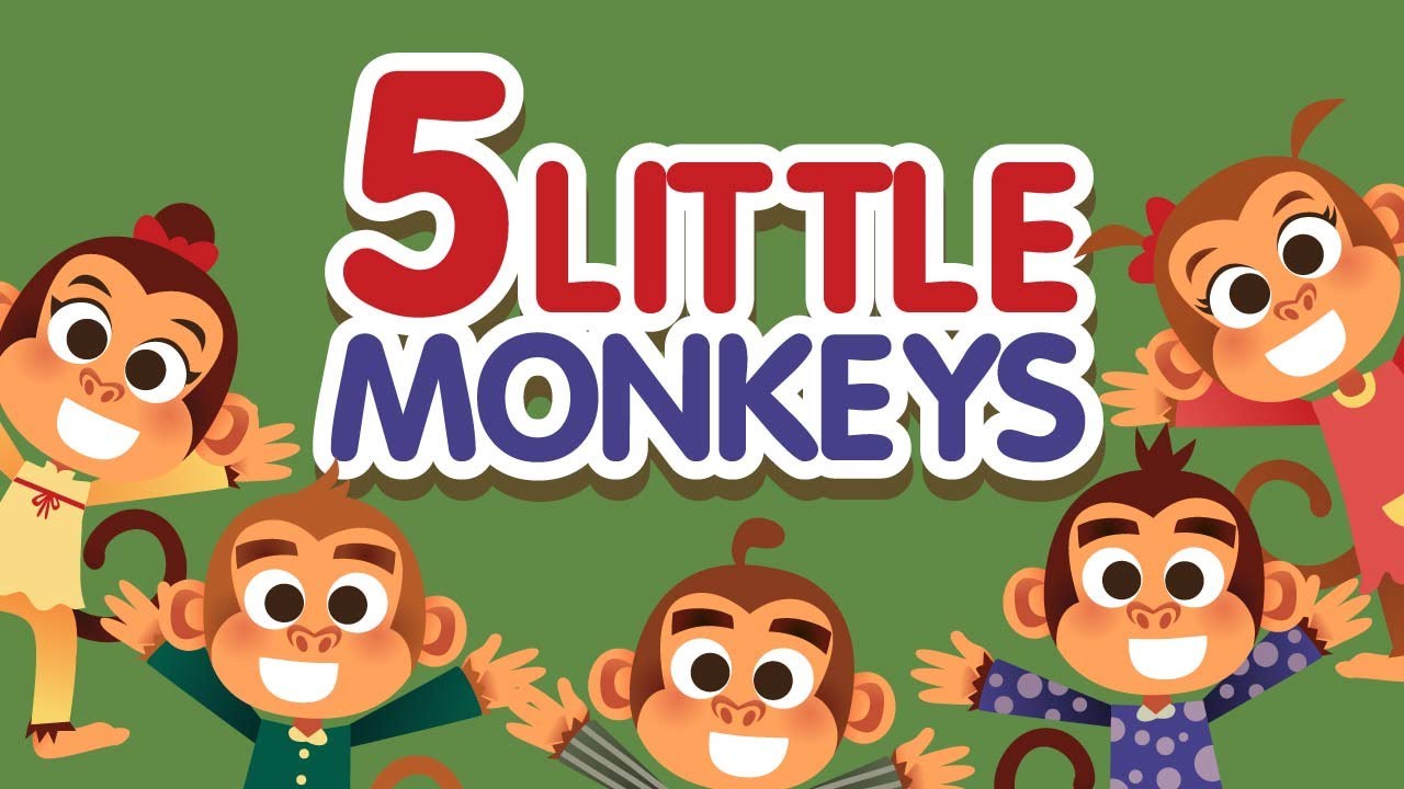 Five Little Monkeys Jumping on the Bed &bull; Nursery Rhymes Song with Lyrics &bull; Cartoon Kids Songs