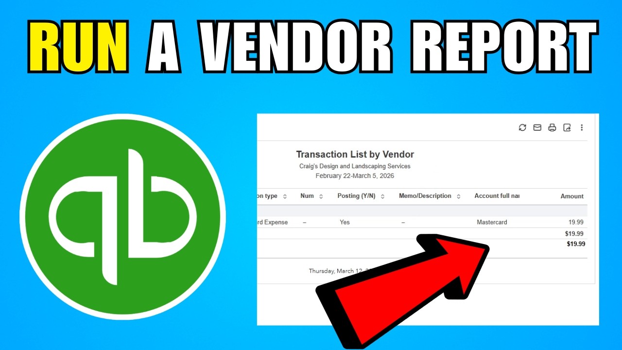 How To Run A Vendor Report In Quickbooks Online (2026) (Complete Guide)