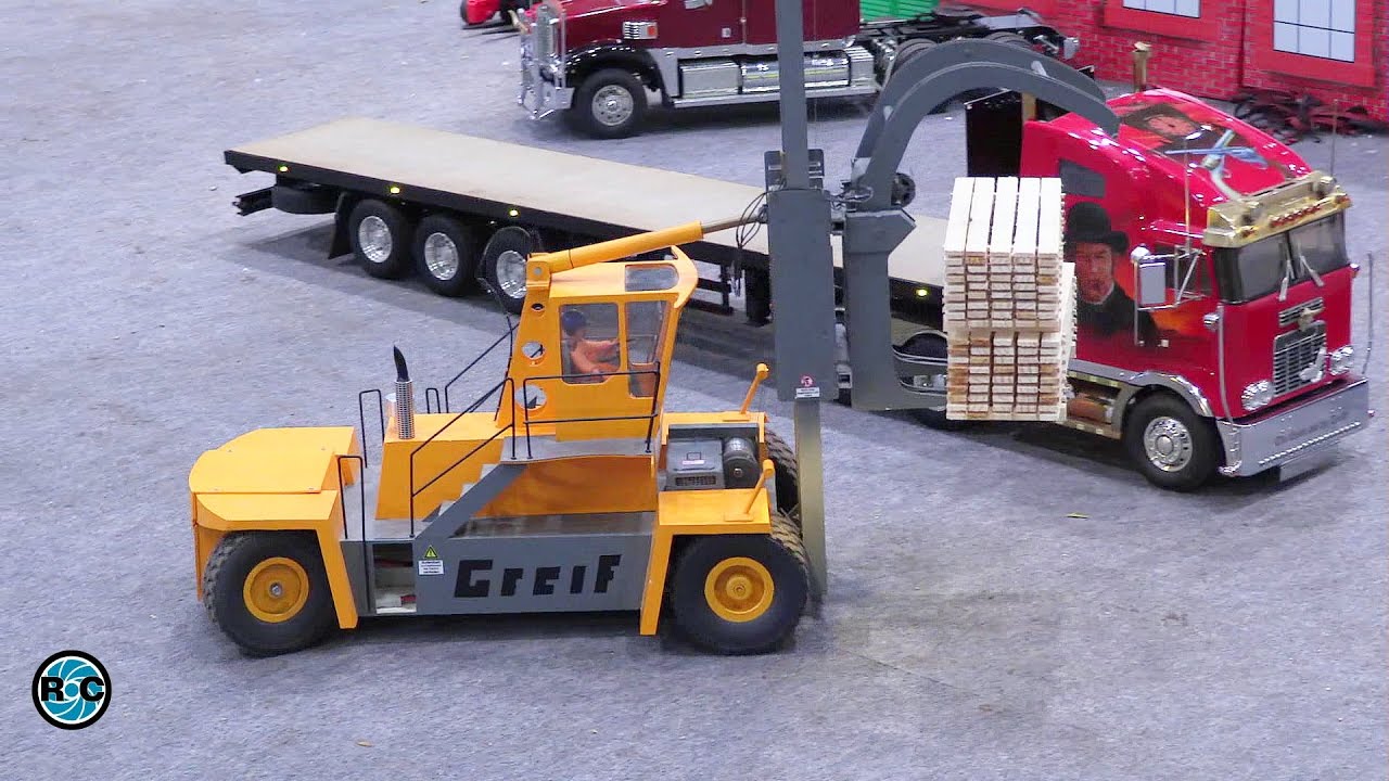 RC Greif Containerstapler, Greifstapler, Reachstacker * Messe Leipzig *