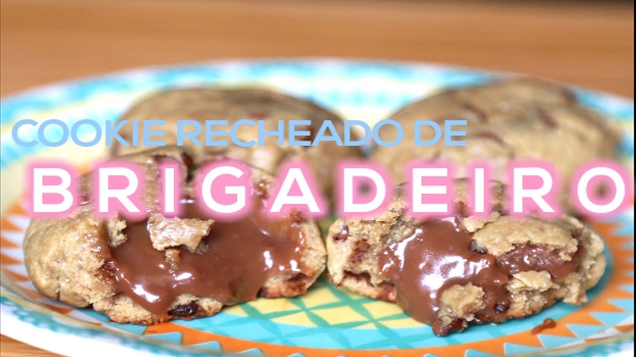 Cookie recheado com muito brigadeiro!