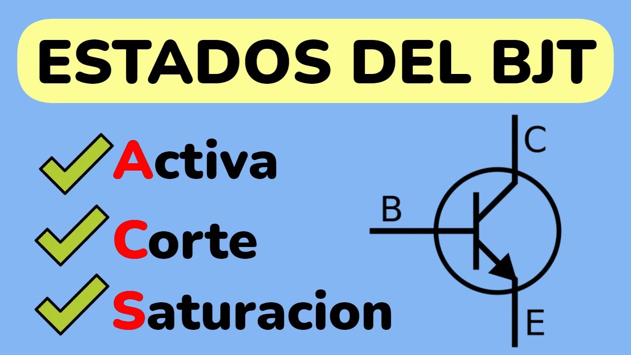 ESTADOS DEL BJT ⚡ ACTIVA, CORTE y SATURACION en el TRANSISTOR BJT