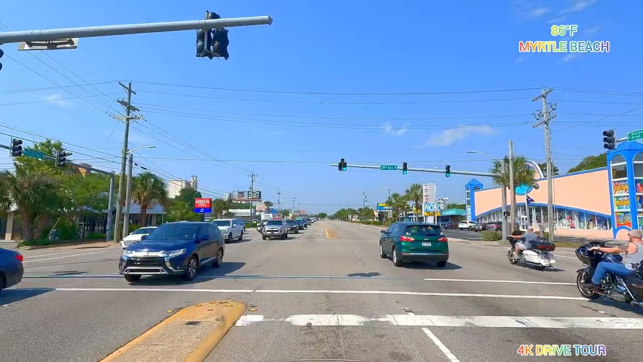 MYRTLE BEACH, SC 4K DRIVING TOUR | RIDING AROUND MYRTLE BEACH | SCENIC VIEW | UHD