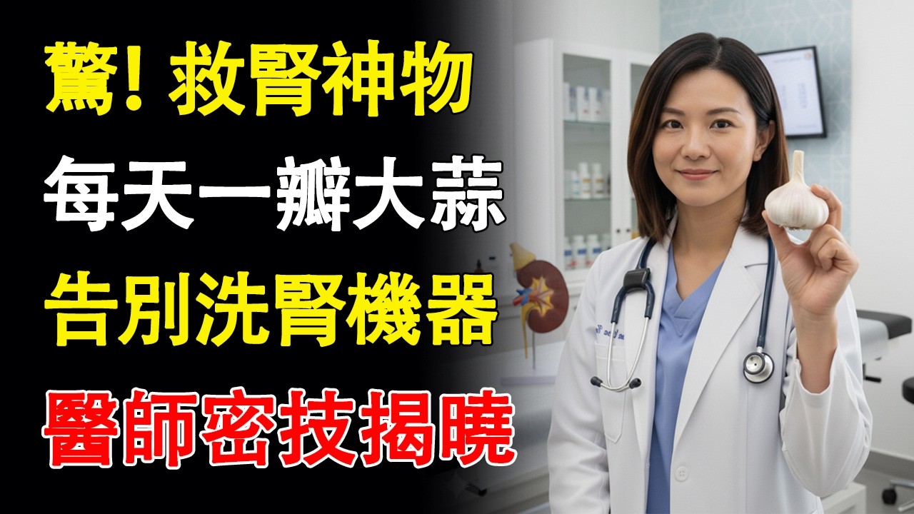 大蒜：護腎奇蹟！告別洗腎夢魘，醫師揭秘50歲後逆轉腎衰竭的6大方法！