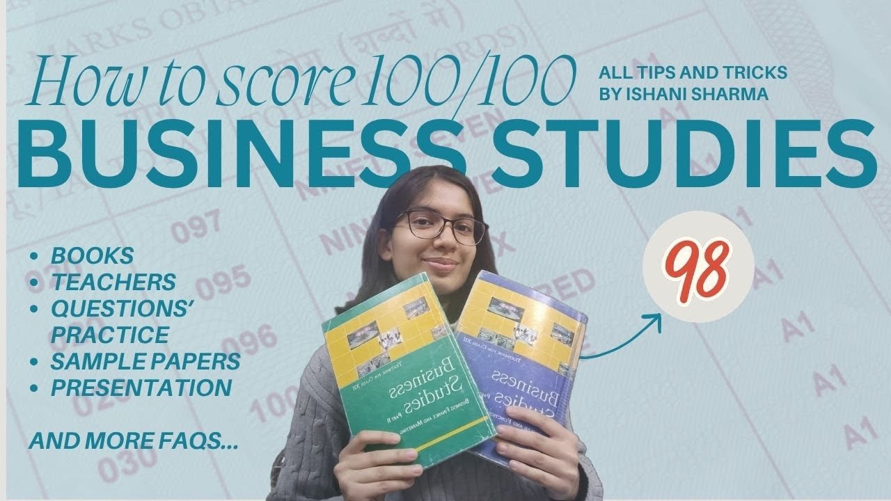 How I scored 98% in Business Studies? | Class 12th Commerce | Ishani Sharma 