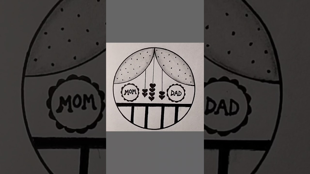 mom and dad drawing easy।।#drawing #circledesign #drawingideas #momdad