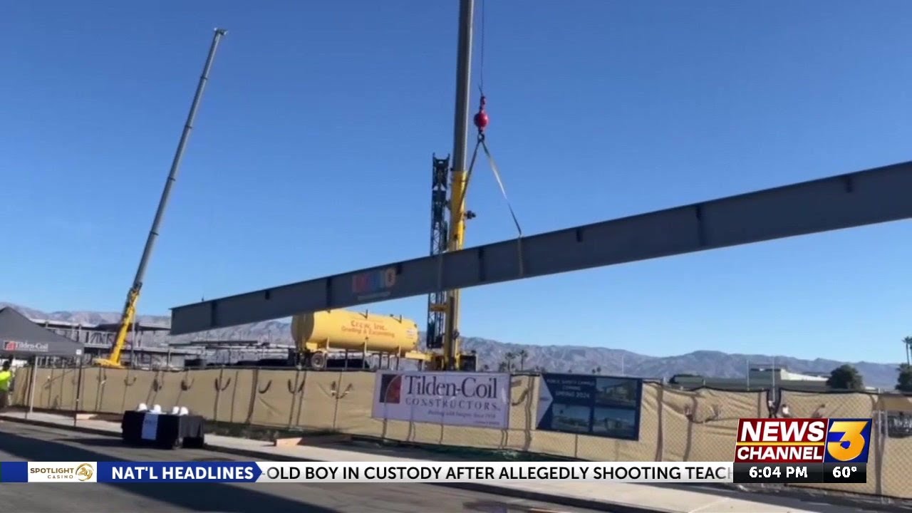 Indio hosted a beam signing ceremony for the new Public Safety Campus