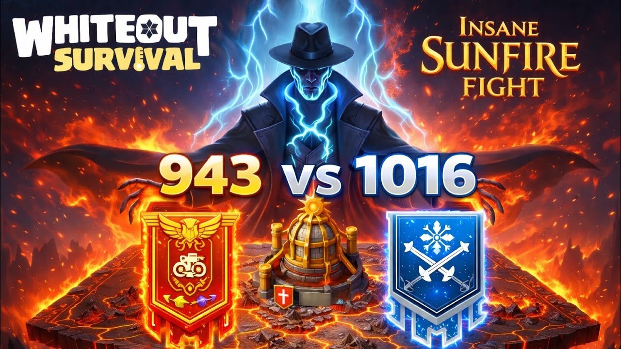 🔥 Epic Sunfire Castle War: 943 vs 1016 (990) One of the Most Intense Battles Yet! Whiteout Survival