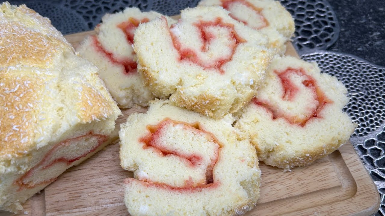 蛋糕卷食谱 | 只需几种材料 简单易做 | DIY Cake Roll Recipe