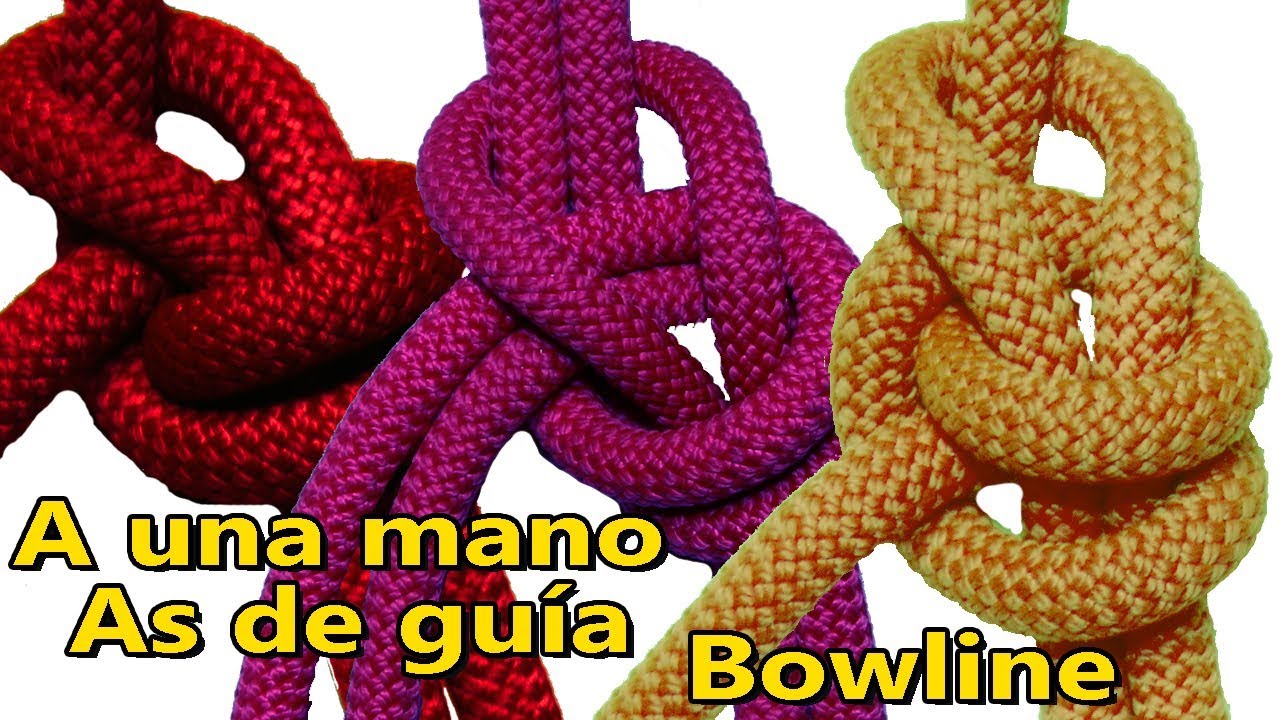 As de guía, bulin, bowline, hecho a una mano.